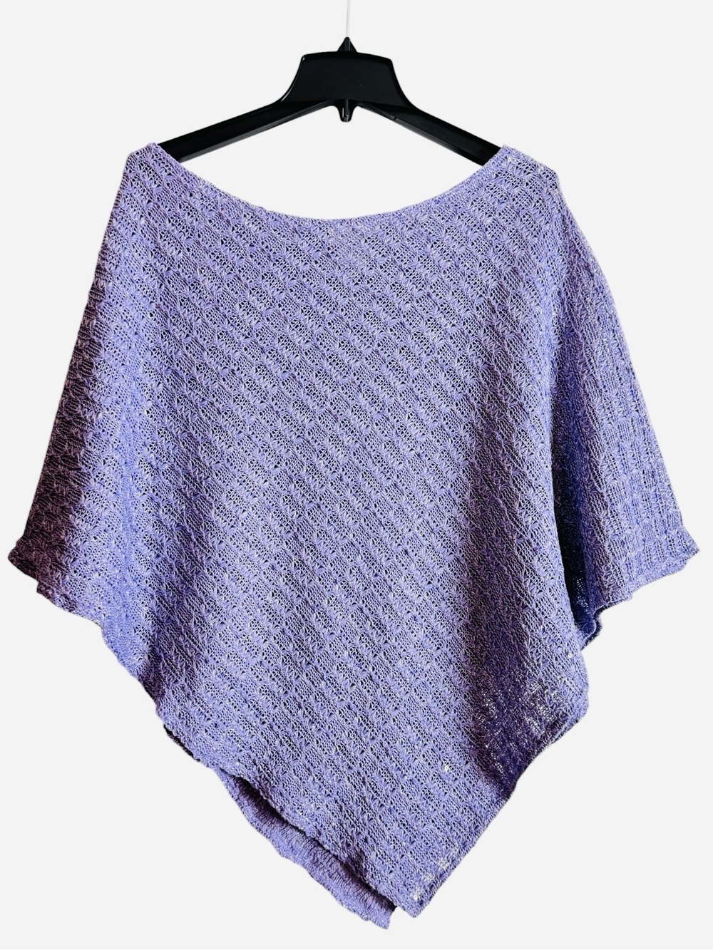 Fashion Bug y2k Lavender Knit Sequin Poncho One Size